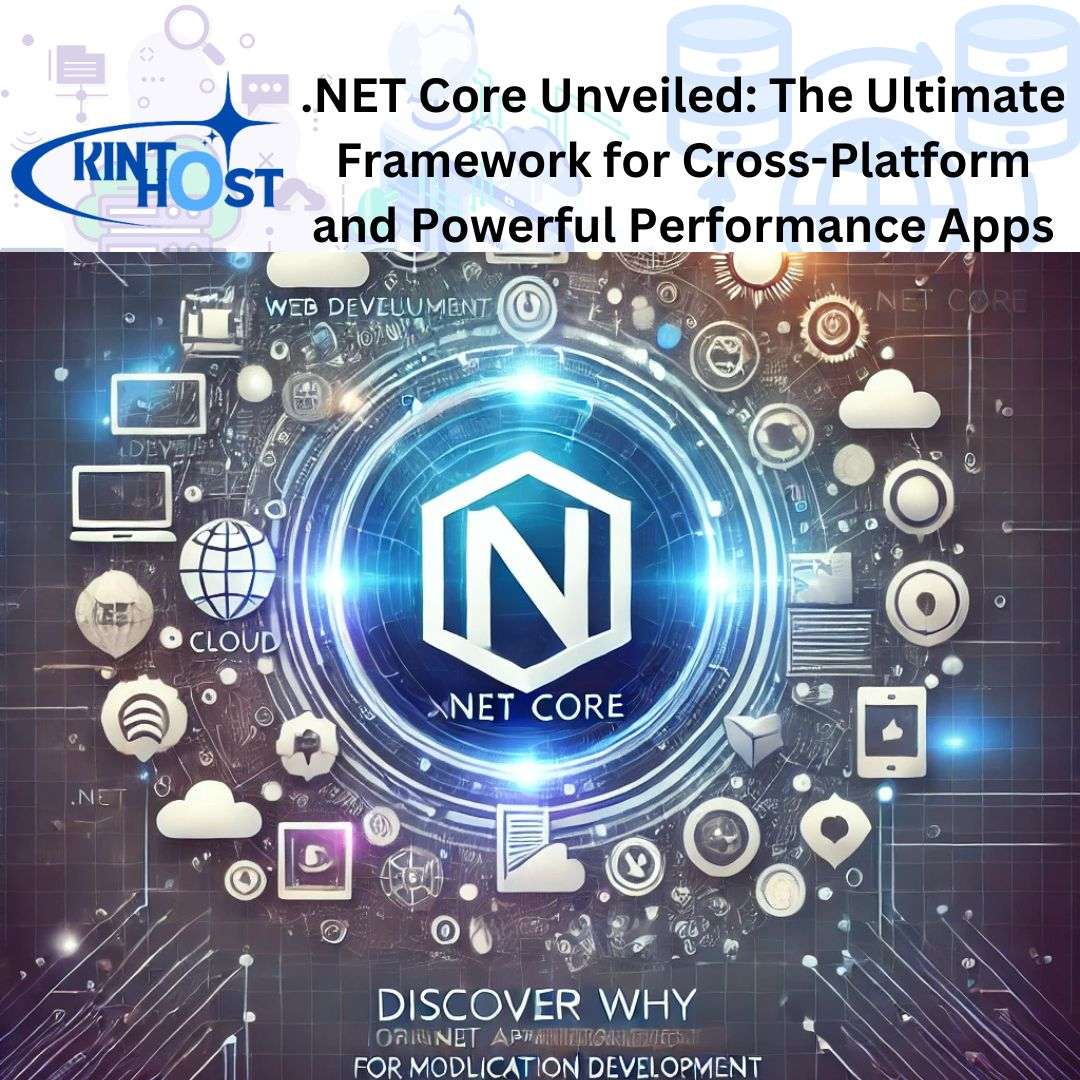 .NET Core Unveiled: The Ultimate Framework for Cross-Platform and Powerful Performance Apps 2 .NET Core logo with a representation of cross-platform development, highlighting its flexibility for modern software applications.
